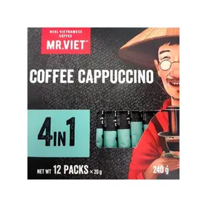 Cà Phê Hòa Tan, Coffee Cappuccino 4 in 1, 12 Gói (240g) - MR. VIET